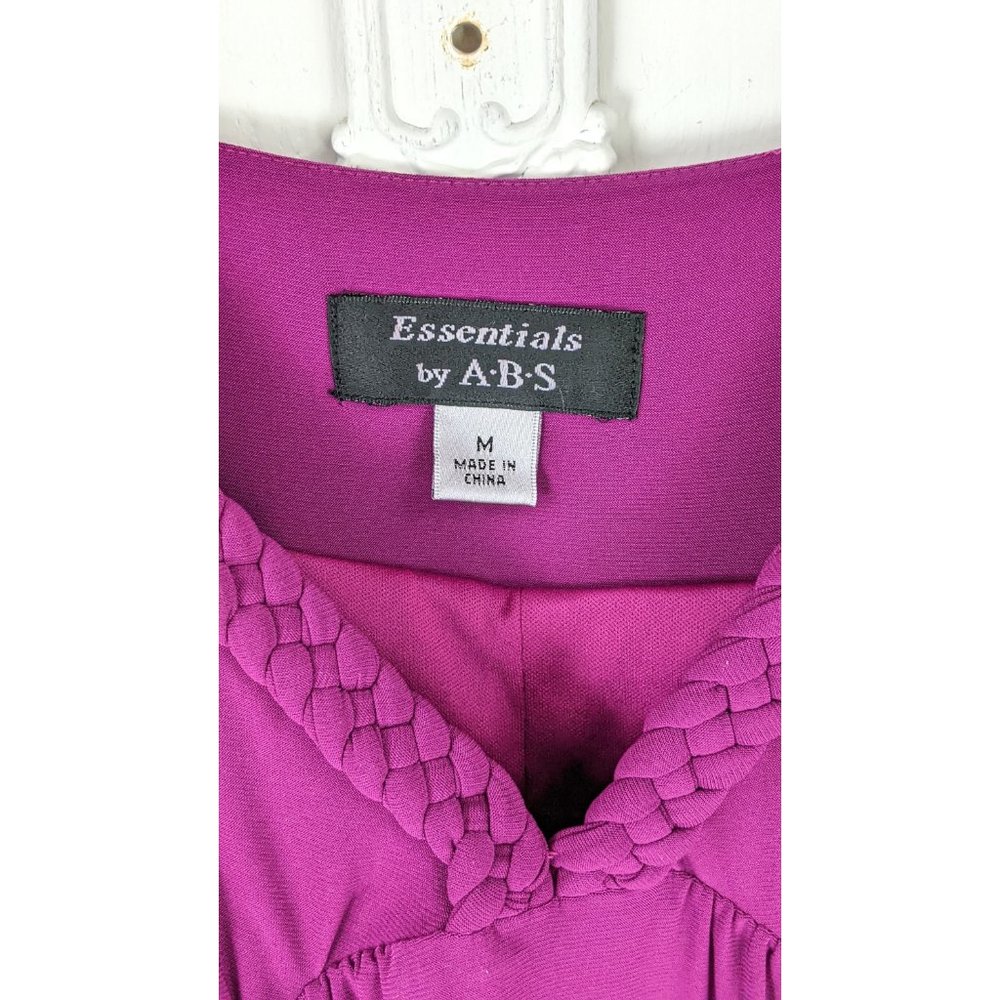 Essentials By Abs Magenta Stretch Jersey Sleeveless Baby Doll Dress View 3